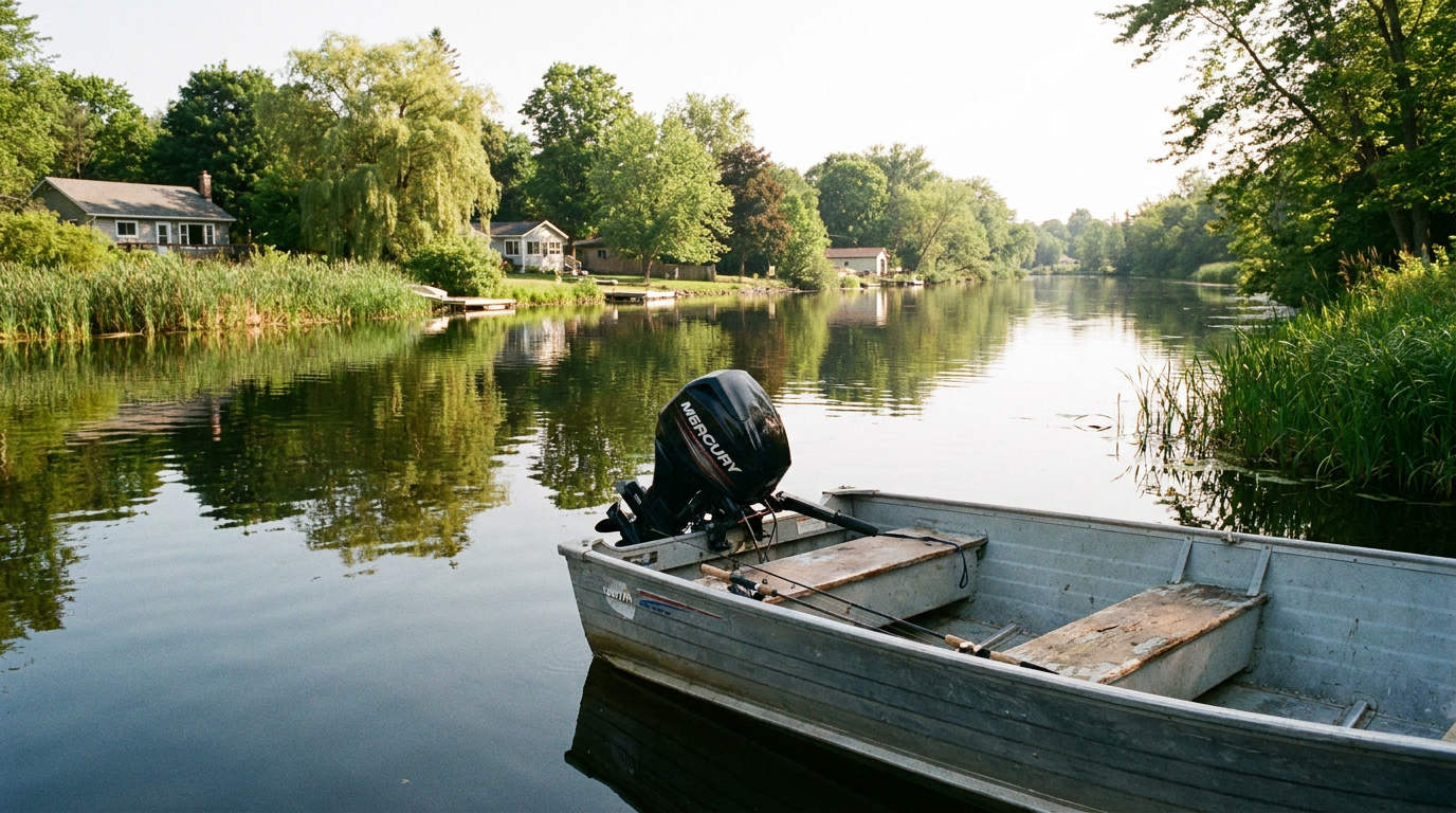 Mercury dealer near Peterborough, Harris Boat Works on Rice Lake.